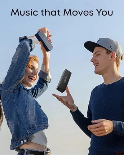Anker Soundcore 2 Portable Bluetooth Speaker, Navy Blue | 12W Stereo Sound, IPX7 Waterproof, 24-Hour Playtime thumbnail 8