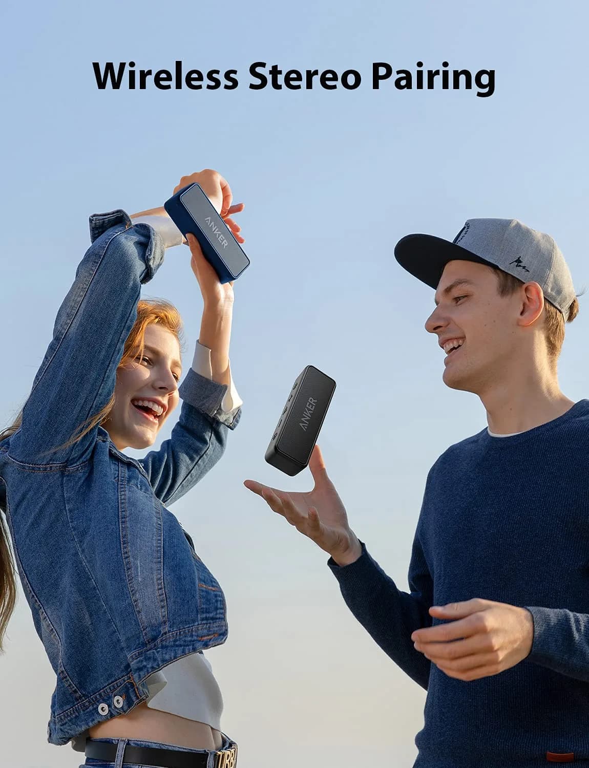 Anker Soundcore 2 Portable Bluetooth Speaker, Navy Blue | 12W Stereo Sound, IPX7 Waterproof, 24-Hour Playtime - view 2
