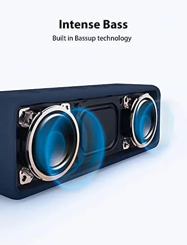 Anker Soundcore 2 Portable Bluetooth Speaker, Navy Blue | 12W Stereo Sound, IPX7 Waterproof, 24-Hour Playtime thumbnail 3