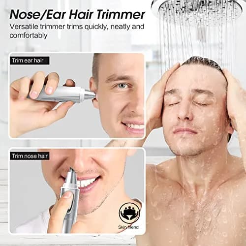 ZORAMI Ear and Nose Hair Trimmer Clipper for Men Women | IPX7 Waterproof, Dual-Edge Blades thumbnail 2