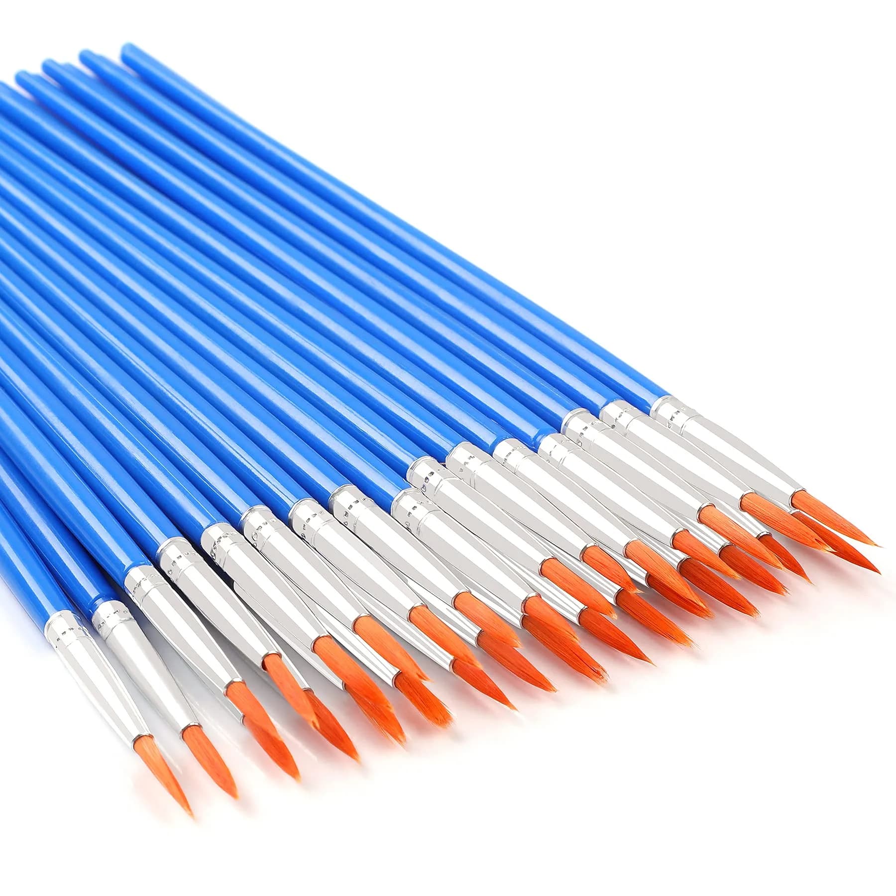 UPINS Paint Brushes 30 Pcs Small Detail Set | Synthetic Nylon, Compact Handle, Versatile for Kids & Beginners — Round Paint Brushes
