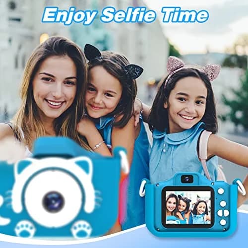 Goopow Kids Camera Toys for 3-8 Year Old Girls Boys, Children Digital Video Camcorder Camera with Cartoon Soft Cover, Best Chritmas Birthday Festival Gift for Kids - 32G SD Card Included thumbnail 4