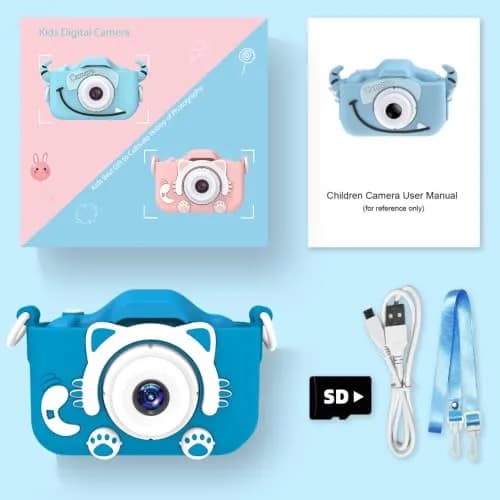 Goopow Kids Camera Toys for 3-8 Year Old Girls Boys, Children Digital Video Camcorder Camera with Cartoon Soft Cover, Best Chritmas Birthday Festival Gift for Kids - 32G SD Card Included thumbnail 8