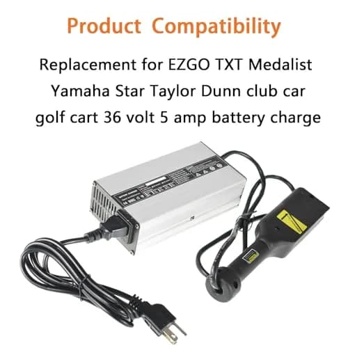 findmall 36 Volt 5 Amp Battery Charger Replacement for EZGO TXT Medalist | Lead-acid Battery Compatible thumbnail 6