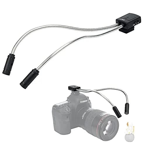 JJC 10" Long Portable Shoe-Mount LED Macro Arm Light | 26cm (10") Total Length, 23cm (9.1") Flexible Arm thumbnail 1