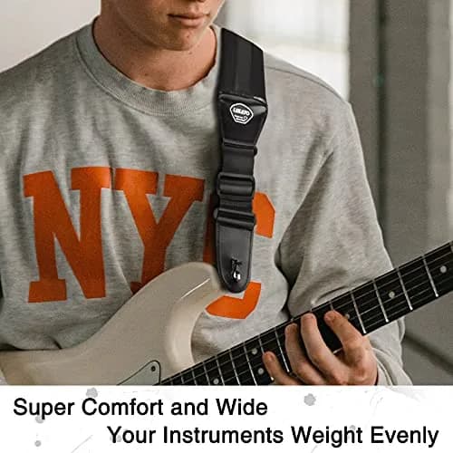 LEKATO 3" Wide Memory Foam Bass Guitar Strap 127-155cm (50"-61") | Padded, Adjustable, Pick Holder & Strap Locks thumbnail 7