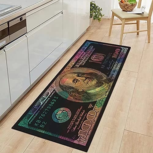GUBIYU Money Rugs 100 Dollar Bill Area Runner Rug 59x23.5 inches | Nonslip Rubber Backed Floor Mat thumbnail 6
