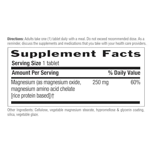 Country Life Chelated Magnesium 250 mg Tablets (240 Count, 240-Day Supply) | Supports Bone & Muscle Health thumbnail 4