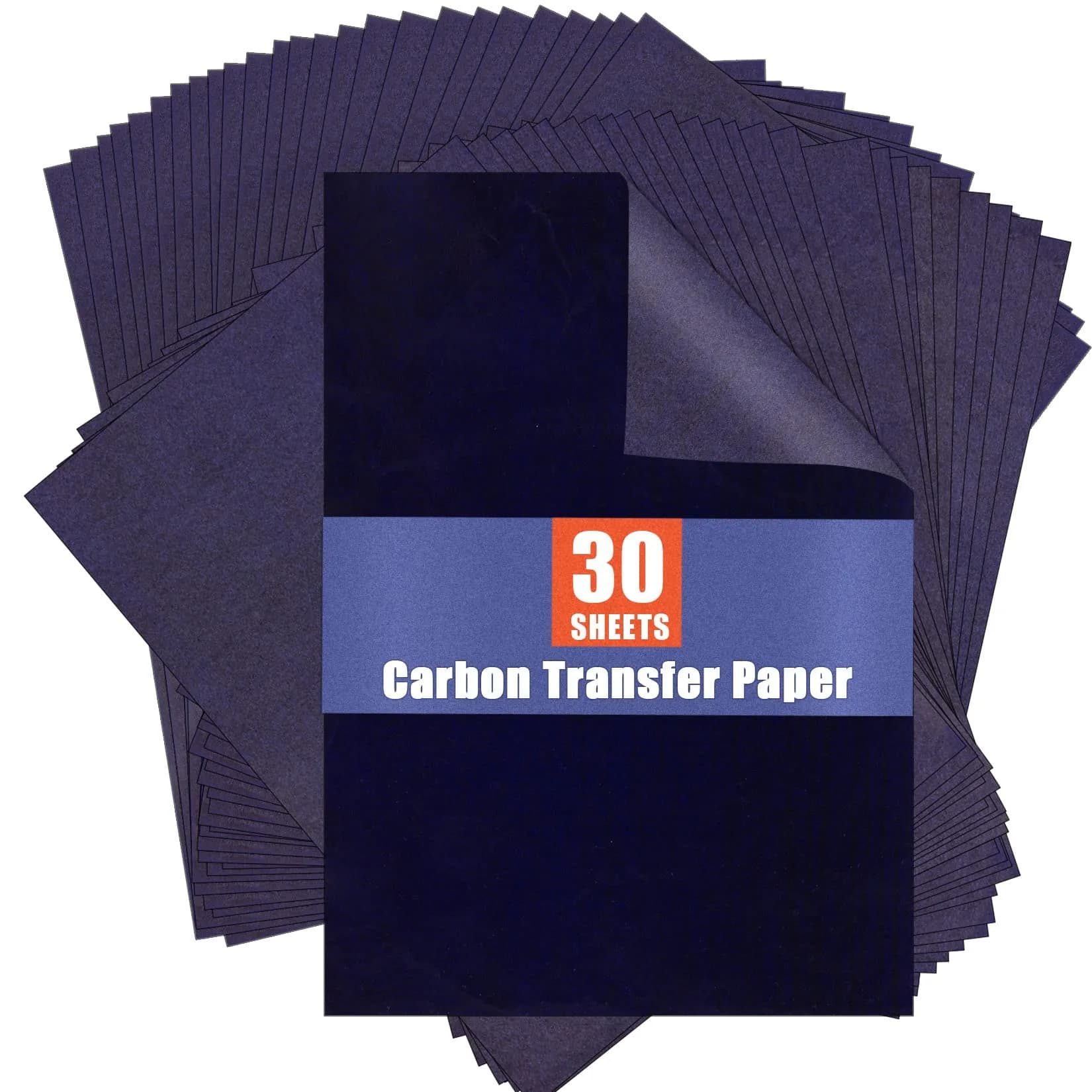 PSLER Blue Carbon Paper for Tracing - 30Pcs A4 Sheets | Graphite Transfer for Art & Crafts - main product image