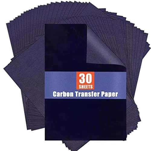 PSLER Blue Carbon Paper for Tracing - 30Pcs A4 Sheets | Graphite Transfer for Art & Crafts thumbnail 1