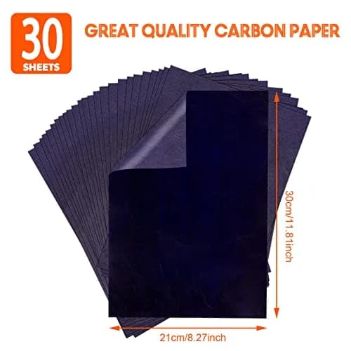 PSLER Blue Carbon Paper for Tracing - 30Pcs A4 Sheets | Graphite Transfer for Art & Crafts thumbnail 2