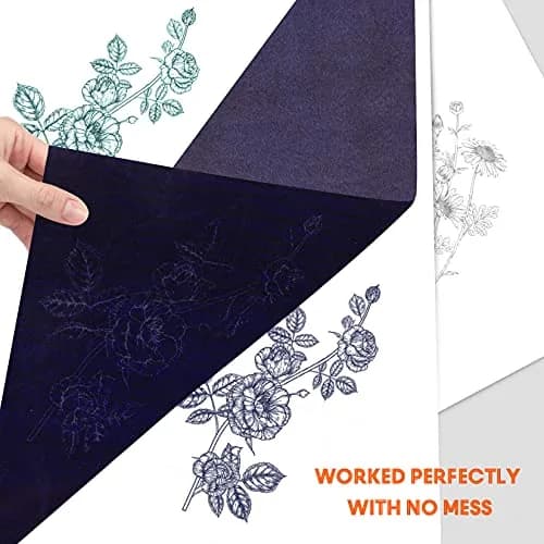 PSLER Blue Carbon Paper for Tracing - 30Pcs A4 Sheets | Graphite Transfer for Art & Crafts thumbnail 3