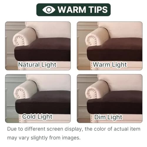 H.VERSAILTEX Stretch T Cushion Chair Sofa Slipcover 32-40" | Thick Jacquard Fabric, Elastic Bands, Protect & Beautify thumbnail 3