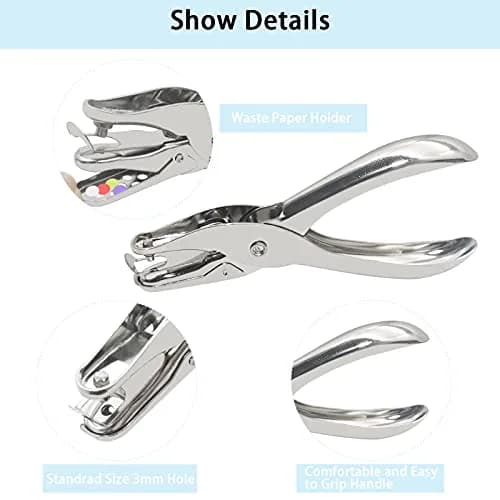 Runloon 400 Pcs Mini Brad Paper Fastener Multicolor Metal Brads with Washers & Hole Punch | Craft & Scrapbooking Supplies thumbnail 5