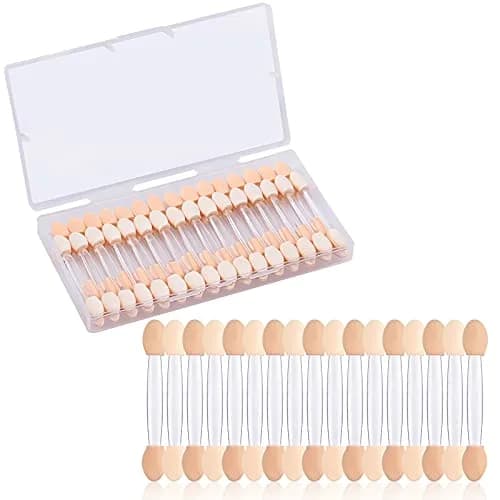 MORGLES Eyeshadow Applicators Sponge Clear Disposable 50PCS | Soft, Dual-Ended, Mess-Free Makeup thumbnail 1
