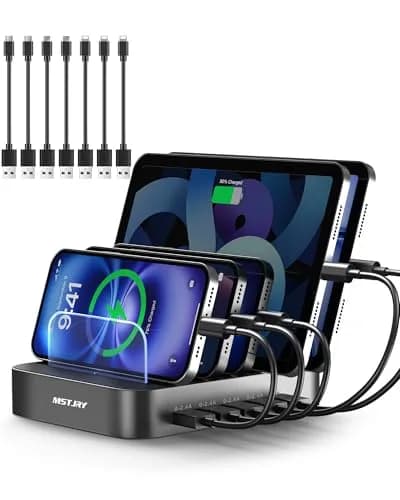 MSTJRY 5 Port USB-A Charging Station Dock 50W | 54.9 cm (0.55 kg) Gunmetal thumbnail 1