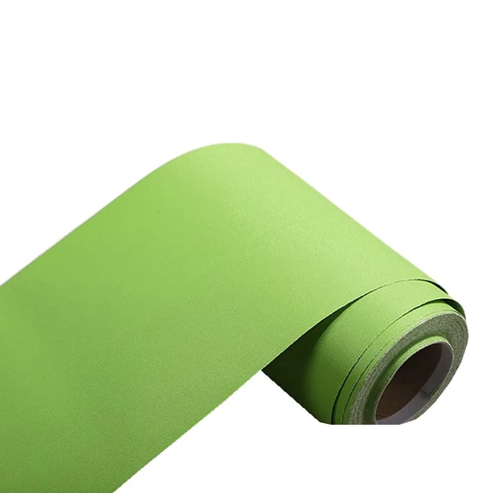 N\B Self Adhesive Solid Color Frosted Wallpaper Border 4" x 16.5ft | Waterproof & Easy to Apply — Green