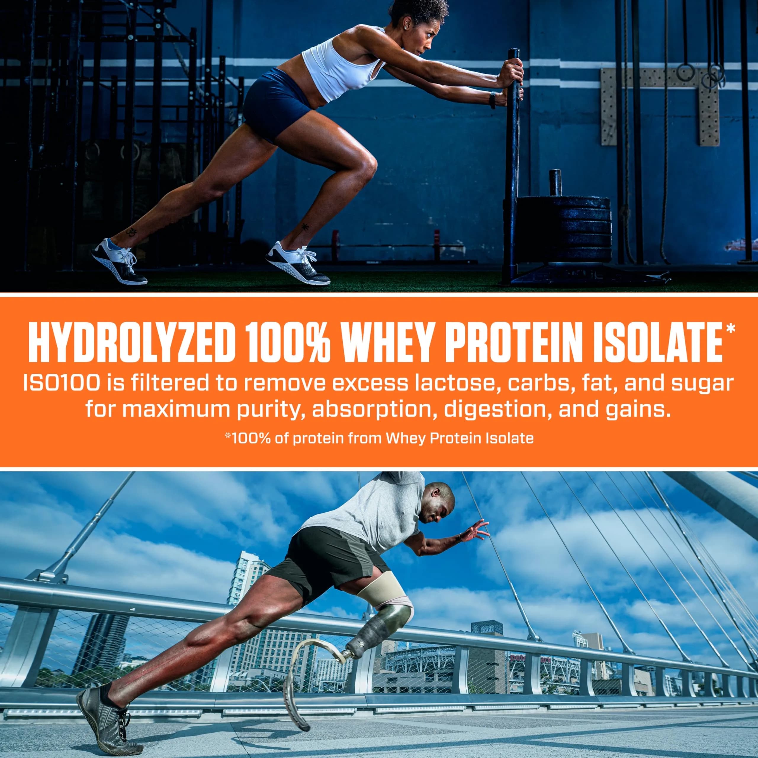 Dymatize ISO100 Protein Powder +Energy Cappuccino 609g (1.34 lb) | 25g Protein, 95mg Caffeine - view 6