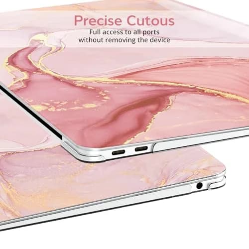B BELK Pink Marble MacBook Air 13 inch Case 2021 2020 2019 2018 | 3D Effect Marble Hard PC Cover thumbnail 8