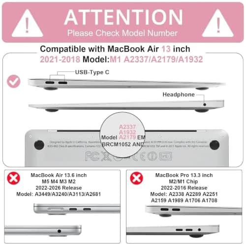 B BELK Pink Marble MacBook Air 13 inch Case 2021 2020 2019 2018 | 3D Effect Marble Hard PC Cover thumbnail 2