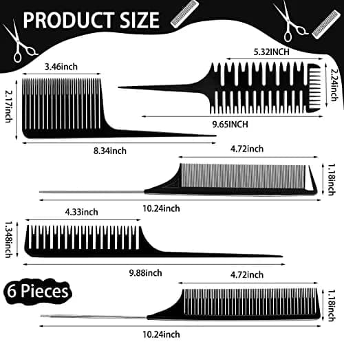 Patelai 6 Pcs Highlighting Comb Weaving, Various Style | Ideal for Hair Coloring thumbnail 2