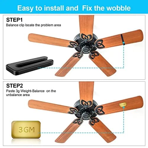 HFYHWT Ceiling Fan Balancing Kit 20PCS | Stop Wobble Noise, Universal Fit, No Tools Needed thumbnail 6