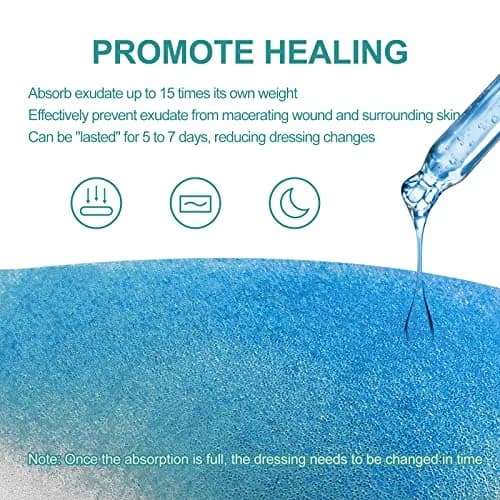 Dimora Heel Foam Dressing, Non-Adhesive Hydrophilic Pads 5.5x4 in Pack of 5 Waterproof for Wound Care thumbnail 4