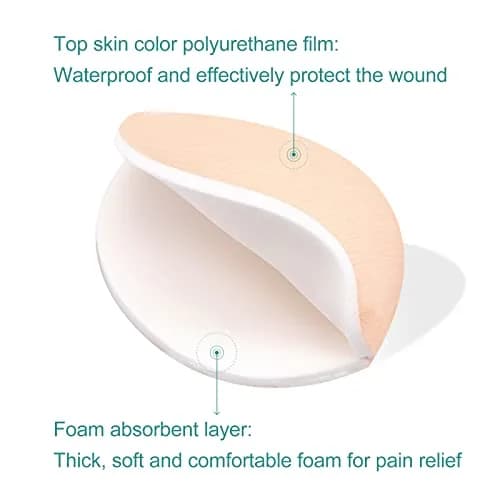 Dimora Heel Foam Dressing, Non-Adhesive Hydrophilic Pads 5.5x4 in Pack of 5 Waterproof for Wound Care thumbnail 3