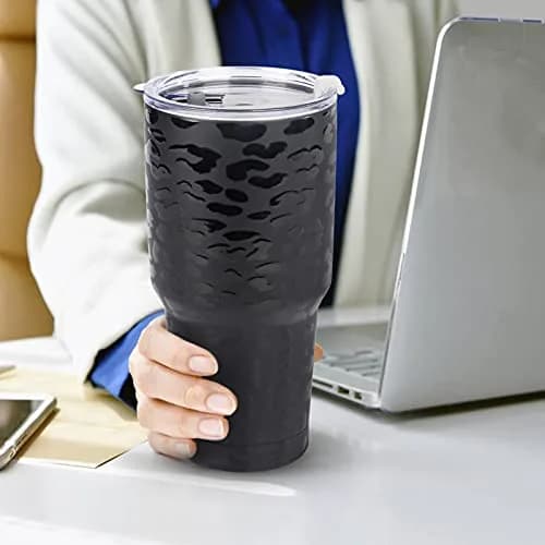 D·S 30oz Leopard Tumbler 890ml (30 fl oz) | Insulated Stainless Steel Travel Mug with Straws thumbnail 6