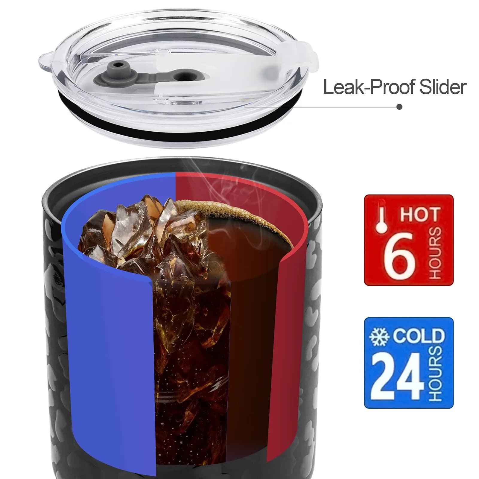 D·S 30oz Leopard Tumbler 890ml (30 fl oz) | Insulated Stainless Steel Travel Mug with Straws - view 4