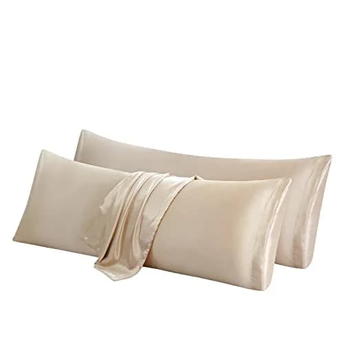 Aormenzy Satin Body Pillow Cover 20x54 Inches | Silky Soft & Cooling for Adults thumbnail 1