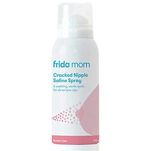Frida Mom Nipple Cream and Saline Spray Set for Breastfeeding, 60ml (2 fl oz) Spray & 1.5 fl oz Balm | Soothe & Hydrate Sore Nipples — Cracked Nipple Spray