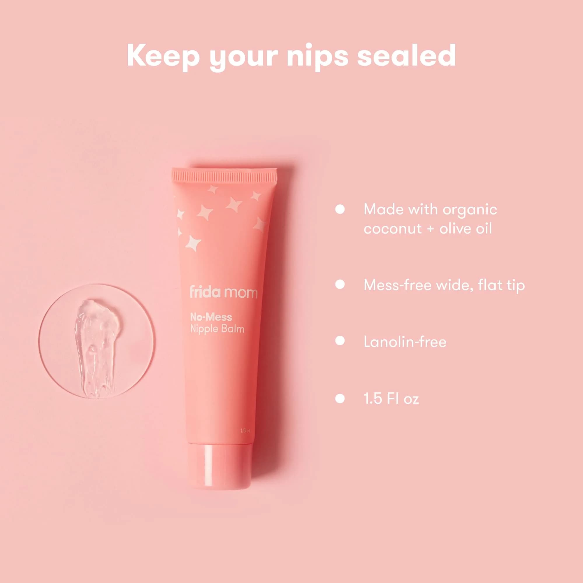 Frida Mom White No-Mess Nipple Balm Moisturizer - Lanolin-Free Hydration for Sore Nipples - view 3