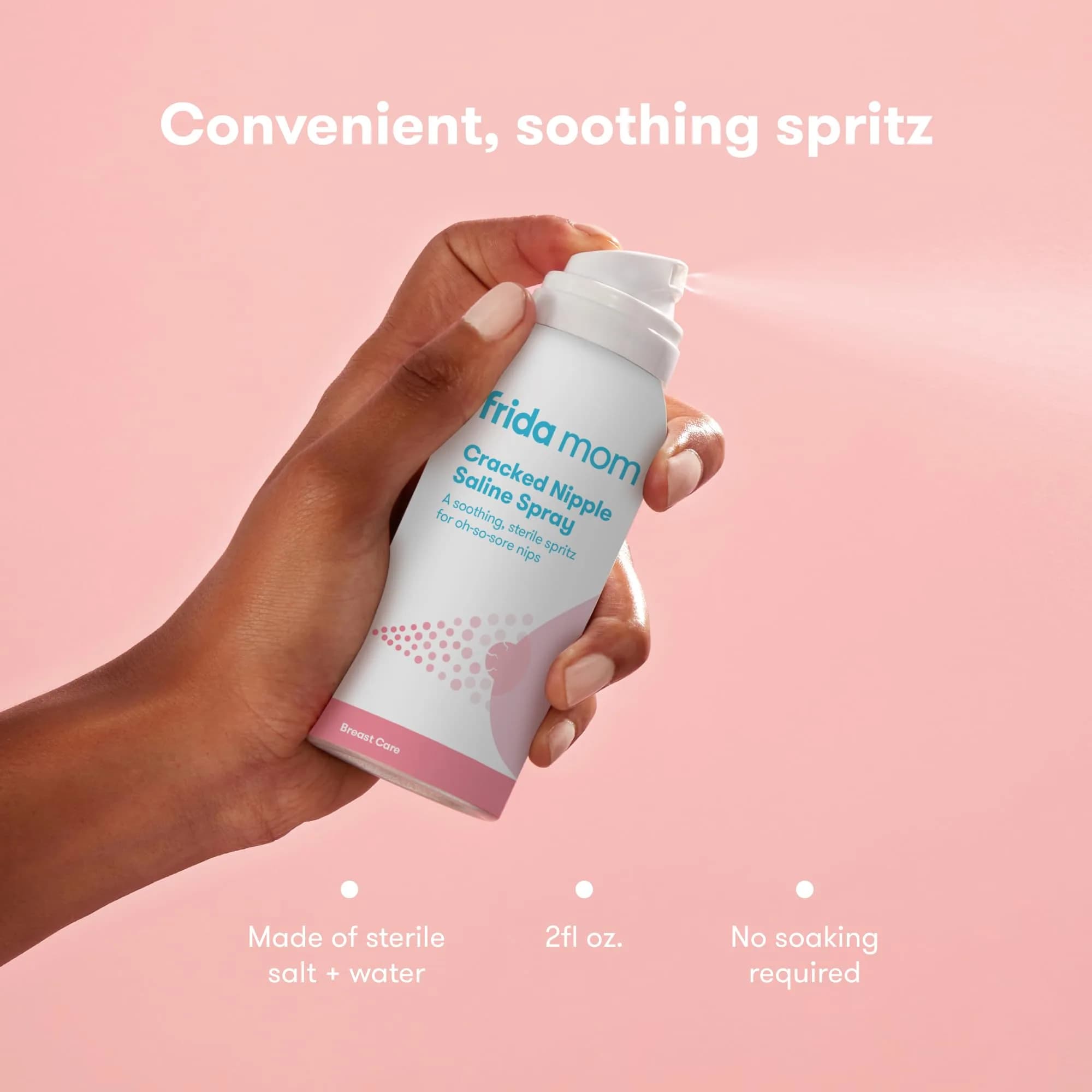 Frida Mom Nipple Cream and Saline Spray Set for Breastfeeding, 60ml (2 fl oz) Spray & 1.5 fl oz Balm | Soothe & Hydrate Sore Nipples - view 3