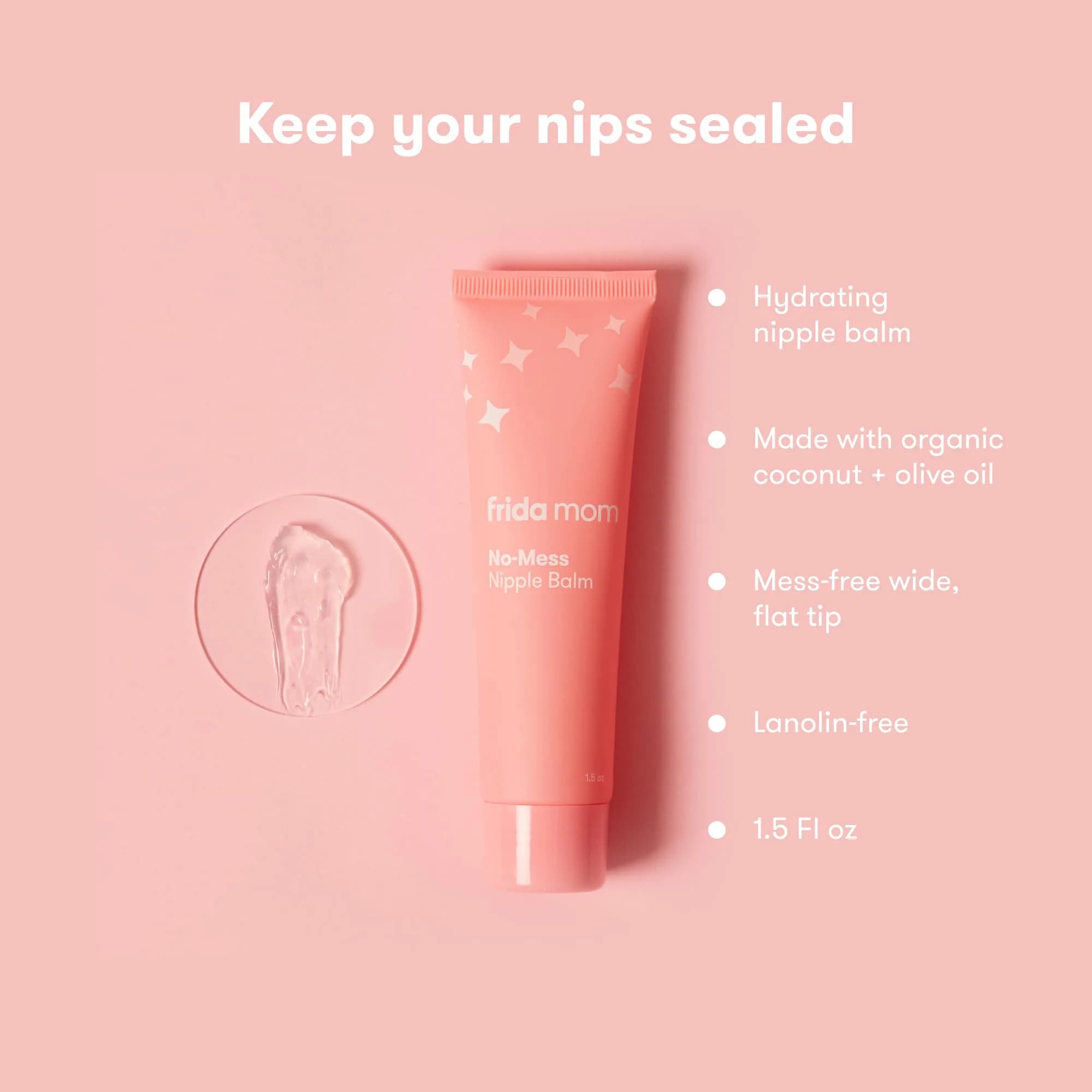 Frida Mom Nipple Cream and Saline Spray Set for Breastfeeding, 60ml (2 fl oz) Spray & 1.5 fl oz Balm | Soothe & Hydrate Sore Nipples - view 4