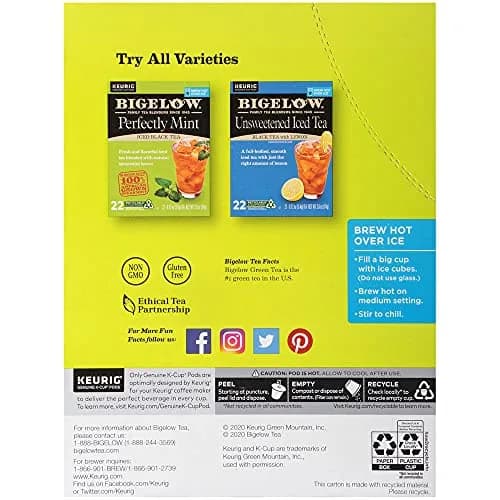 Bigelow Tropical Iced Green Tea 0.10 oz | Exotic Mango & Pineapple Refreshment thumbnail 5