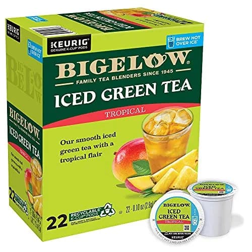 Bigelow Tropical Iced Green Tea 0.10 oz | Exotic Mango & Pineapple Refreshment thumbnail 2
