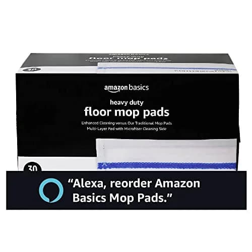 Amazon Basics Heavy Duty Disposable Floor Cleaning Mopping Pads with Absorbent Microfiber, Fits Swiffer WetJet Mopping Systems, 30 Count | Value Pack for Home Cleaning thumbnail 5