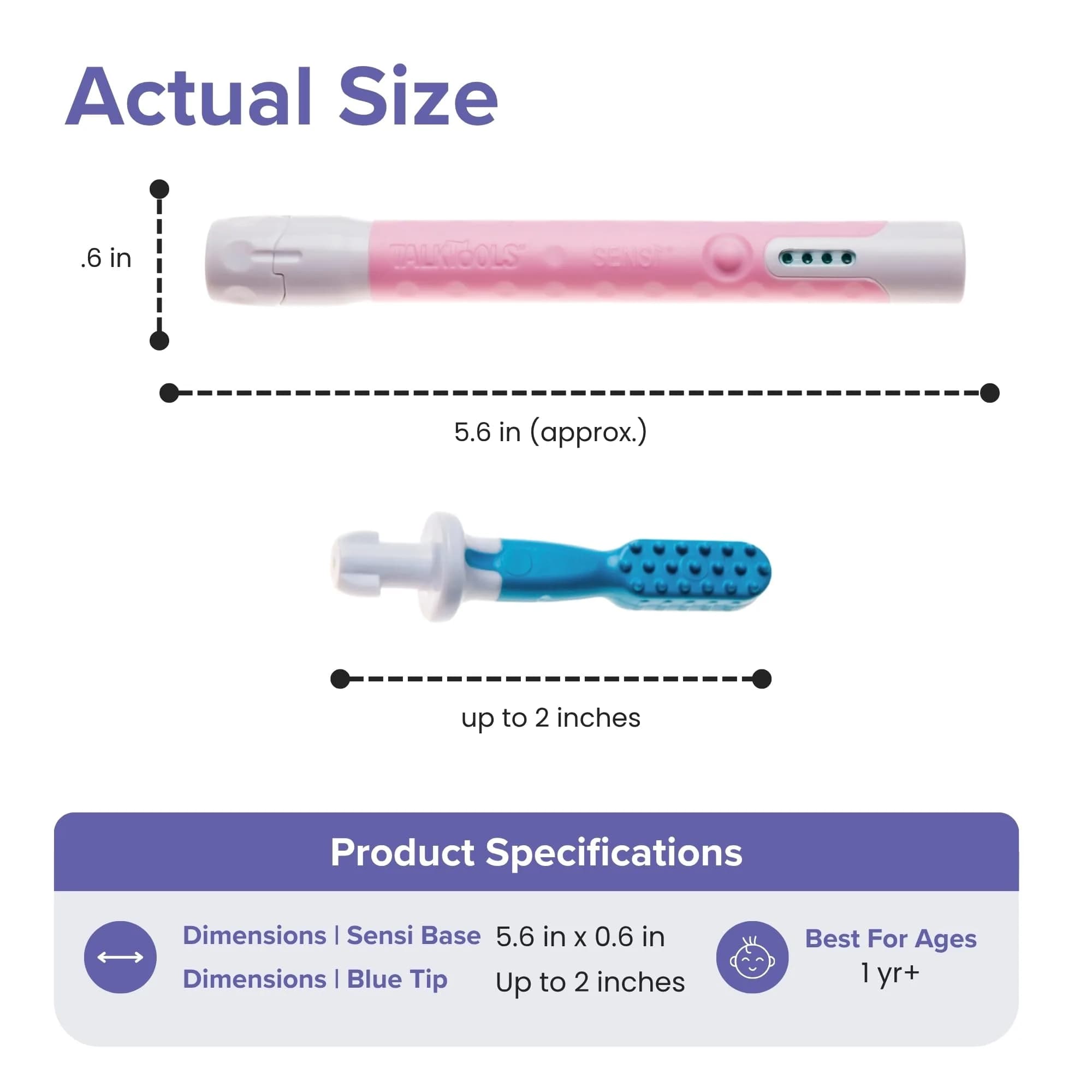 TalkTools Sensi Oral Motor Therapy Essential Vibration Tool with Chewy Tip for Speech & Feeding Development (Pink) - view 4