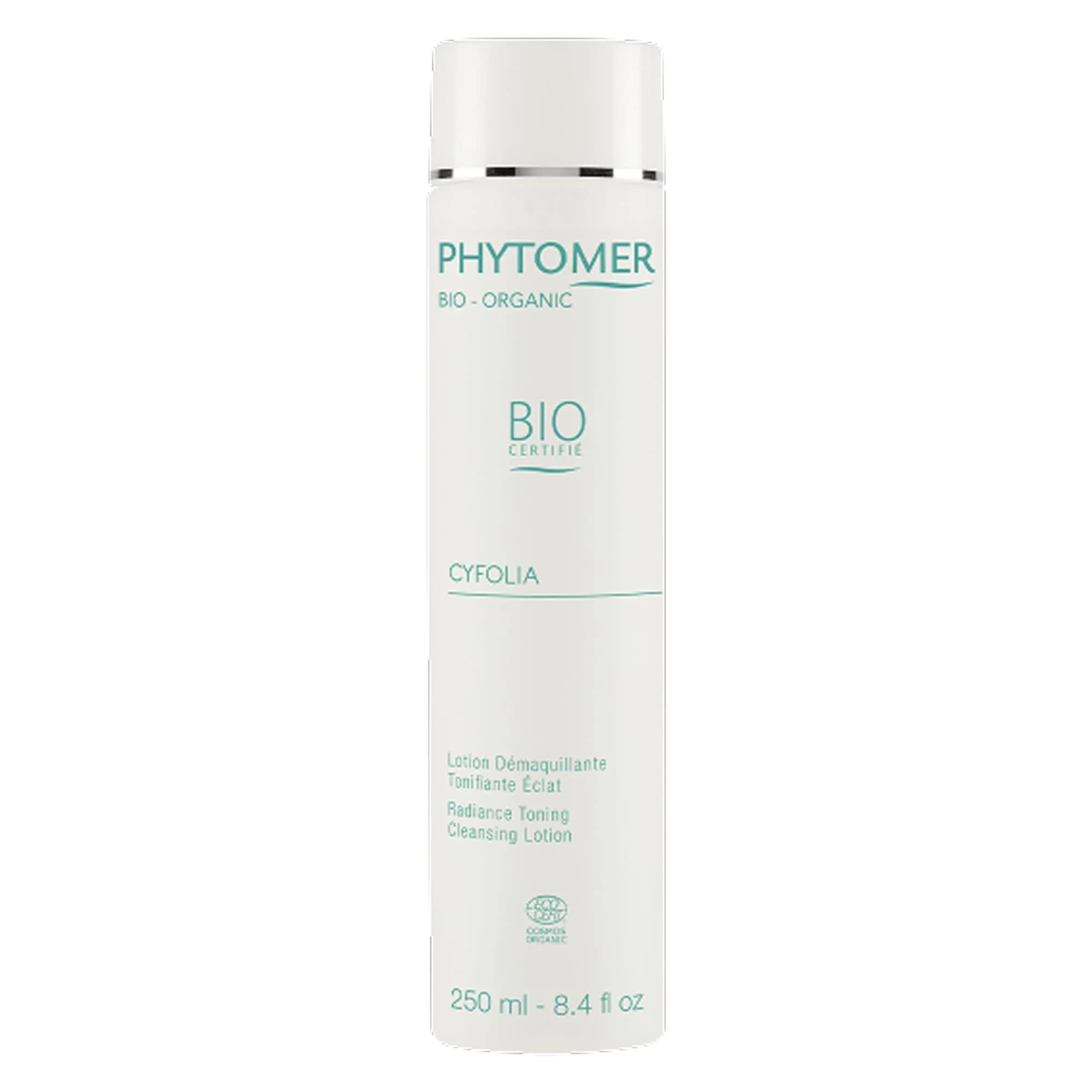 Phytomer Cyfolia Organic Face Toning Cleansing Lotion (250 ml) | Organic Marine Algae & Orange Water for Radiant Skin — 1.68 Fl Oz