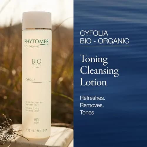 Phytomer Cyfolia Organic Face Toning Cleansing Lotion (250 ml) | Organic Marine Algae & Orange Water for Radiant Skin thumbnail 2