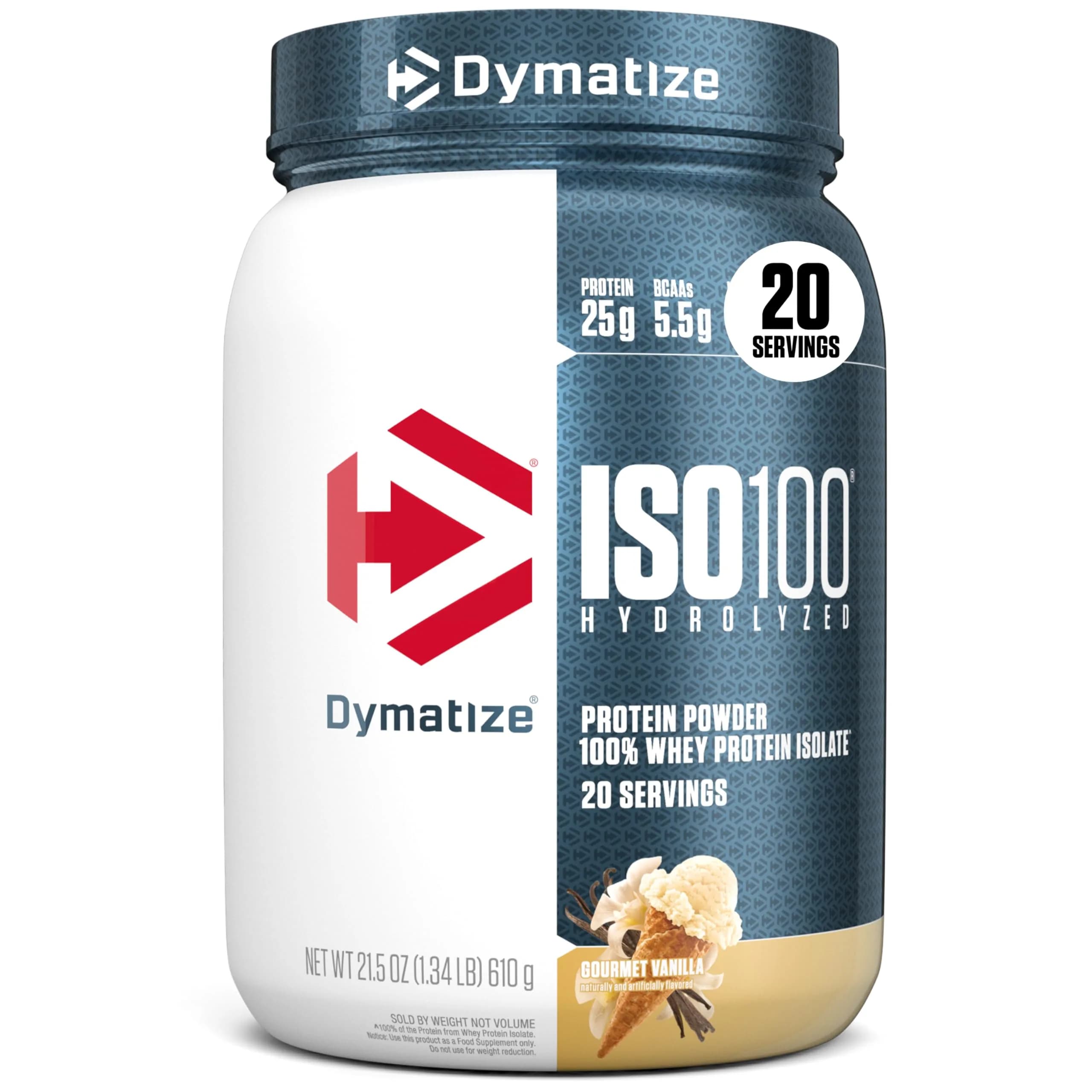 Dymatize ISO100 Gourmet Vanilla Whey Protein Isolate Powder | Fast-Absorbing Muscle Fuel - main product image
