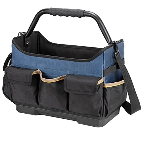 Custom Leathercraft PB1580 15" Molded Base Open-Top Toolbox | Heavy-Duty Tool Carrier for Worksites thumbnail 5