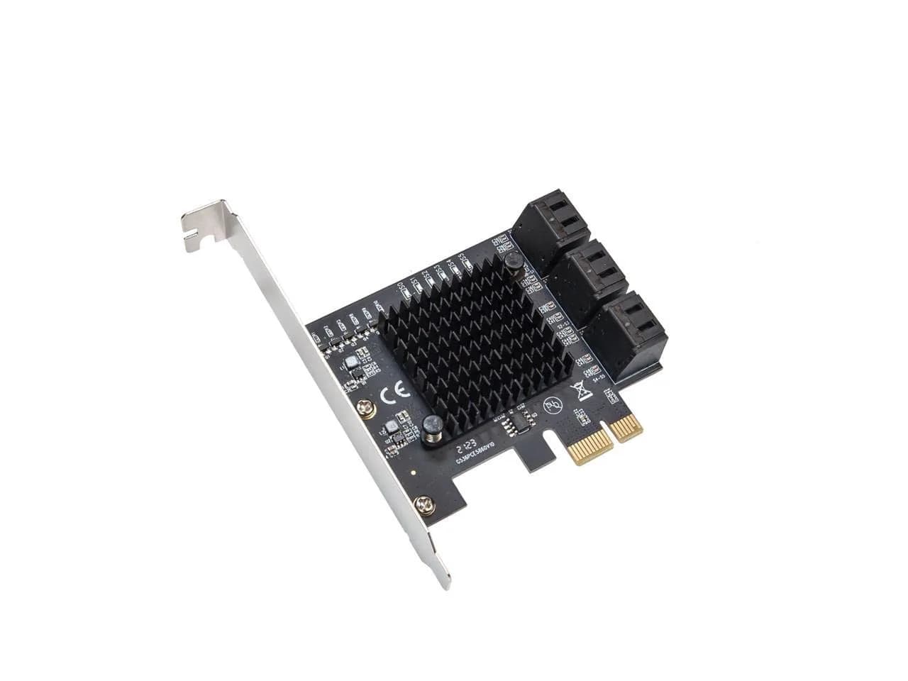 IO CREST 6 Port SATA Jmicron PCIe Expansion Card - main product image