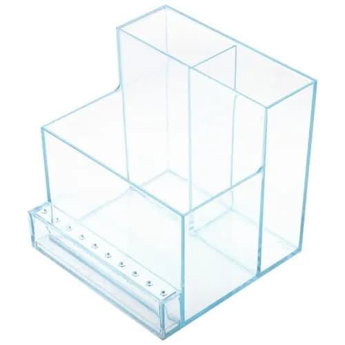 FRCOLOR Nail Drill Storage Box Clear Plastic Organizer Grinding Machine Holder for Salon and Home Use | Compact Nail Tool Organizer thumbnail 1