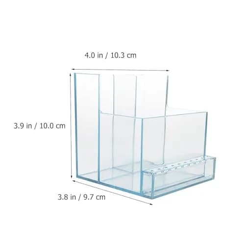 FRCOLOR Nail Drill Storage Box Clear Plastic Organizer Grinding Machine Holder for Salon and Home Use | Compact Nail Tool Organizer thumbnail 3
