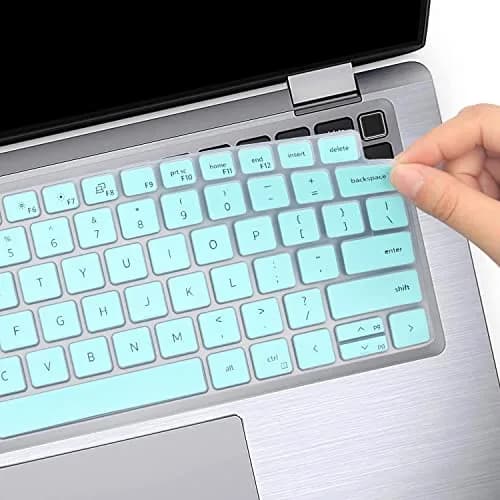 MUBUY-GOL Keyboard Cover for Dell Latitude 14" & 15.6" | Waterproof Silicone, Dustproof, Washable, US Layout, Hot Blue thumbnail 5