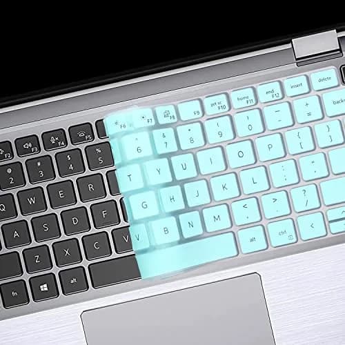 MUBUY-GOL Keyboard Cover for Dell Latitude 14" & 15.6" | Waterproof Silicone, Dustproof, Washable, US Layout, Hot Blue thumbnail 6