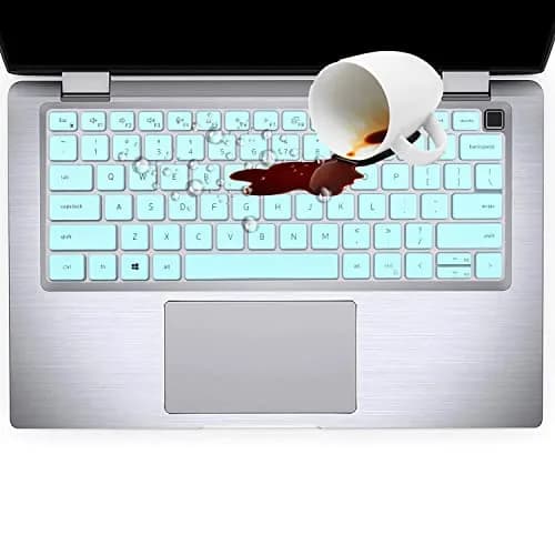 MUBUY-GOL Keyboard Cover for Dell Latitude 14" & 15.6" | Waterproof Silicone, Dustproof, Washable, US Layout, Hot Blue thumbnail 7