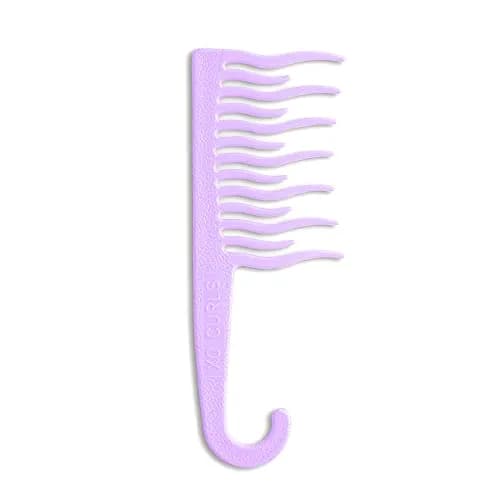 XO Curls Shower Detangling Hair Comb, Wide Tooth, Lavender | Gentle on Curly & Wavy Hair thumbnail 1